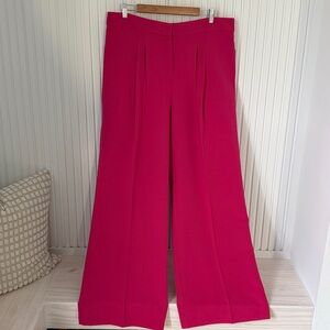 Elegant Pink Wide-Leg Women's Pants